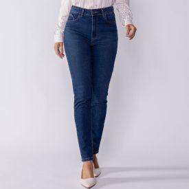 Calça Jeans Feminina Skinny Patricia Foster Azul Escuro