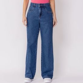 Calça Feminina Jeans Wide Leg Boby Blues  Azul Escuro