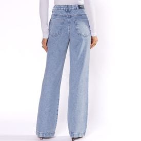 Calça Jeans Feminina Wide Leg Sawary