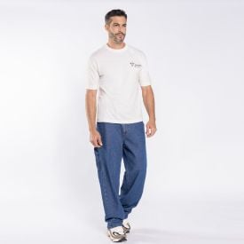 Calça Jeans Masculina Baggy Carpinteiro Thing Azul Escuro