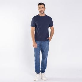 Calça Jeans Masculina Jogger Thing Azul Escuro