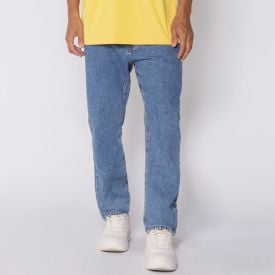 Cal&ccedil;a Jeans Masculina Reta Thing Azul Medio