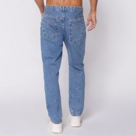 Cal&ccedil;a Jeans Masculina Reta Thing Azul Medio