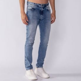 Calça Jeans Masculina Skinny Thing Azul Medio