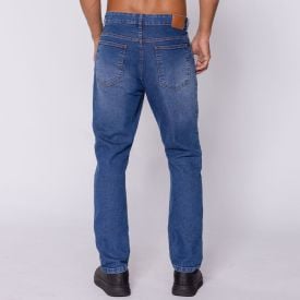 Cal&ccedil;a Jeans Masculina Slim Marc Alain Azul Medio