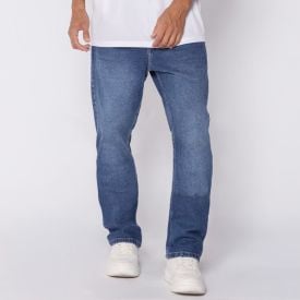 Cal&ccedil;a Jeans Masculina Tradicional Marc Alain Azul Escuro