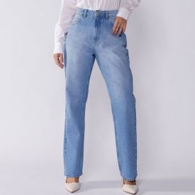 Calça Jeans Feminina Reta Boby Blues Azul Cha