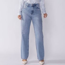 Calça Jeans Feminina Reta Boby Blues Azul Claro