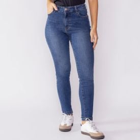Calça Feminina Jeans Skinny Patricia Foster Azul Escuro