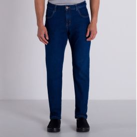 Calça Jeans Slim com Fio Contrastante Rock&Soda Blue Escuro