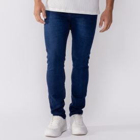 Calça Jeans Masculina Slim Básico Marc Alain Azul Escuro