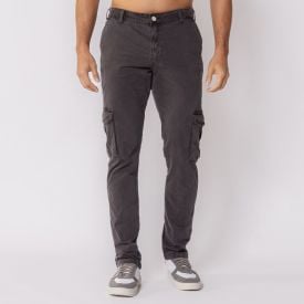 Calça Masculina De Sarja Cargo Slim Thing