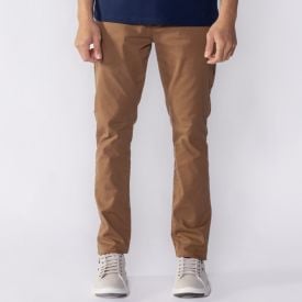 Calça Masculina Skinny De Sarja Thing Marrom