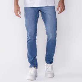 Calça Masculina Skinny Jeans Thing Azul Medio