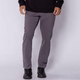 Calça Masculina Slim Em Sarja Marc Alain Cinza