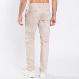 Calça Masculina Slim Em Sarja Marc Alain Caqui