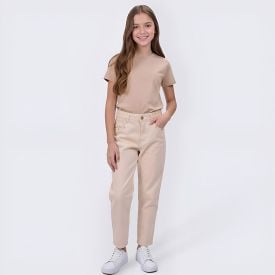 Calça Mom Infantil Menina 12 a 16 Anos Marmelada