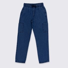 Calça Reta Com Bolso Cargo Infantil Menino 4 a 10 Anos Hot Dog