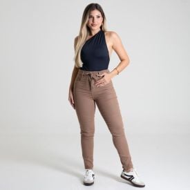 Calça Feminina Skinny De Sarja Sawary