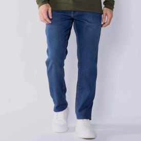 Calça Jeans Masculina Slim Marc Alain Azul Medio