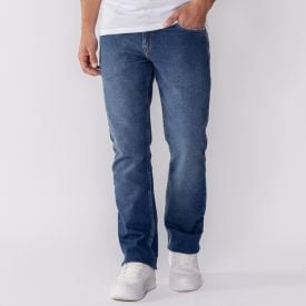 Calça Jeans Masculina Tradicional Marc Alain Azul Medio