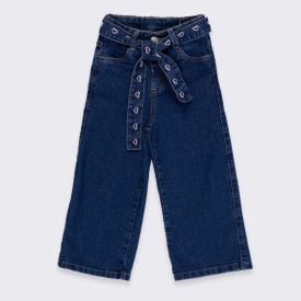 Calça Wide Leg Com Cinto Infantil Menina 1 a 3 Anos Yoyo Kids