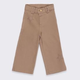 Calça Wide Leg Infantil Menina 1 a 3 Anos Yoyo Kids