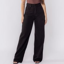 Calça Wide Leg Jeans Feminina Patricia Foster