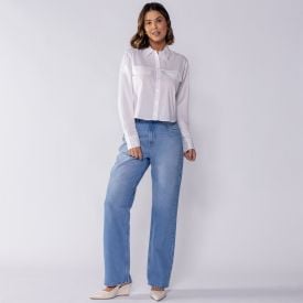 Camisa Cropped Manga Longa Boby Blues