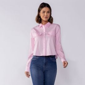 Camisa Cropped Manga Longa Boby Blues
