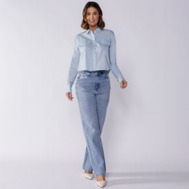 Camisa Cropped Manga Longa Boby Blues