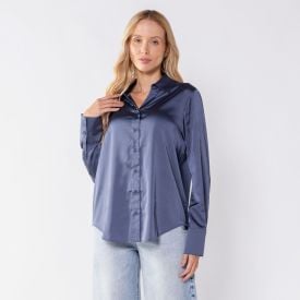 Camisa Feminina De Cetim Patricia Foster