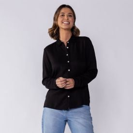 Camisa Feminina Manga Longa De Viscose Patricia Foster