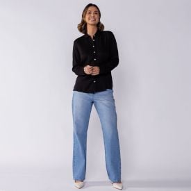Camisa Feminina Manga Longa De Viscose Patricia Foster
