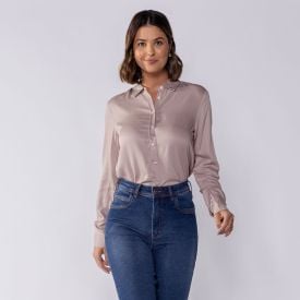 Camisa Feminina Manga Longa De Viscose Patricia Foster