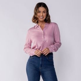 Camisa Feminina Manga Longa De Viscose Patricia Foster