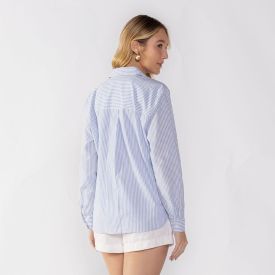 Camisa Feminina Manga Longa Bordada Patricia Foster