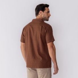 Camisa Masculina De Botão Com Textura Thing