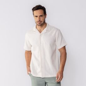Camisa Masculina De Botão Com Textura Thing
