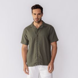 Camisa Masculina De Botão Com Textura Thing