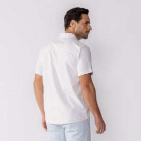 Camisa Masculina De Botão Tecido Plano Marc Alain