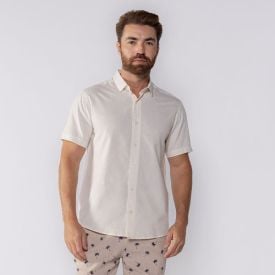 Camisa Masculina De Tricoline Marc Alain Linho
