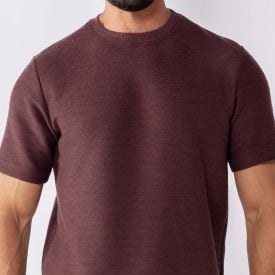 Camisa Masculina Em Malha Mustang Thing Vinho 19-1619 Tpg