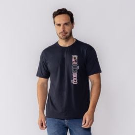 Camisa Masculina Manga Curta De Malha Nicoboco Azul Marinho