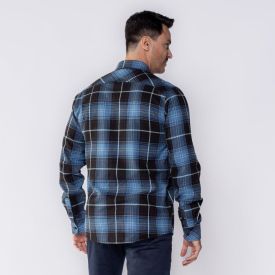 Camisa Masculina Xadrez De Flanela Com Bolso Marc Alain