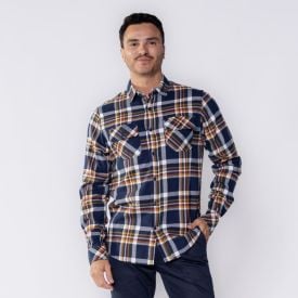 Camisa Masculina Xadrez De Flanela Com Bolso Marc Alain