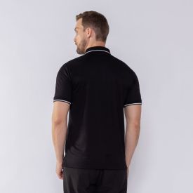 Camisa Polo Masculina Jacquard Marc Alain Preto/Fendi