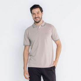 Camisa Polo Masculina De Malha Piquet Marc Alain Fendi/Oliva