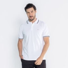 Camisa Polo Piquet Masculina Marc Alain Branco
