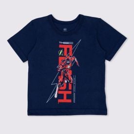 Camiseta 1 a 3 anos Flash Speed BandUP Azul Escuro